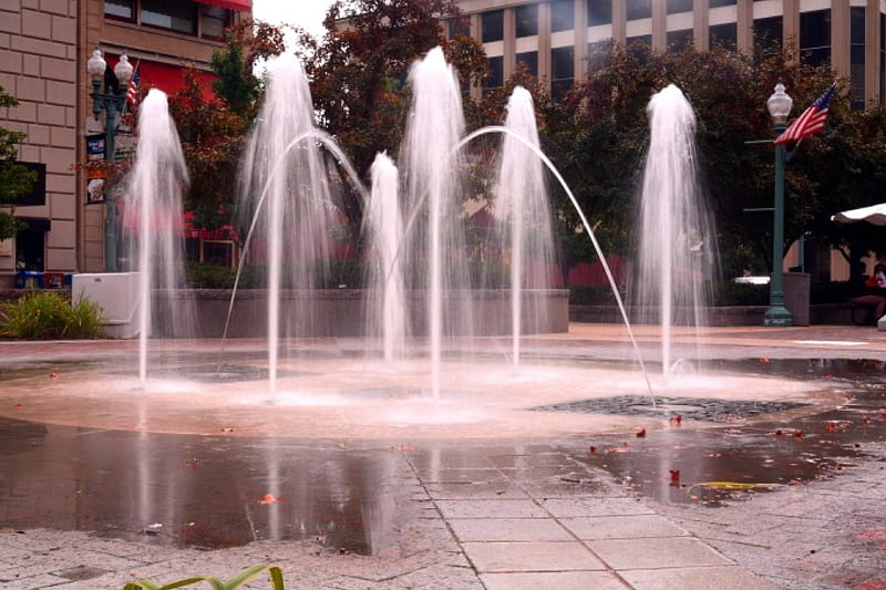 Turn On The Fountains!!, water stream, waterworks, fountains, water fountains, HD wallpaper