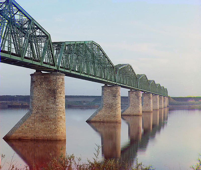 Siberian Railway Bridge, architecture, siberian, railway, bridge, HD wallpaper