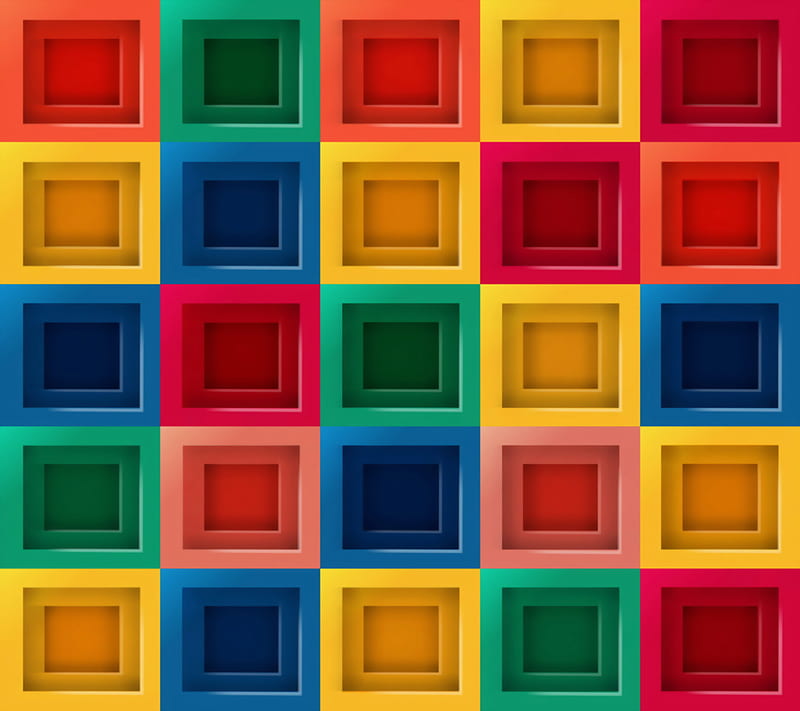 Colorful Abstract, background, color, cubes, geometry, vector, HD wallpaper