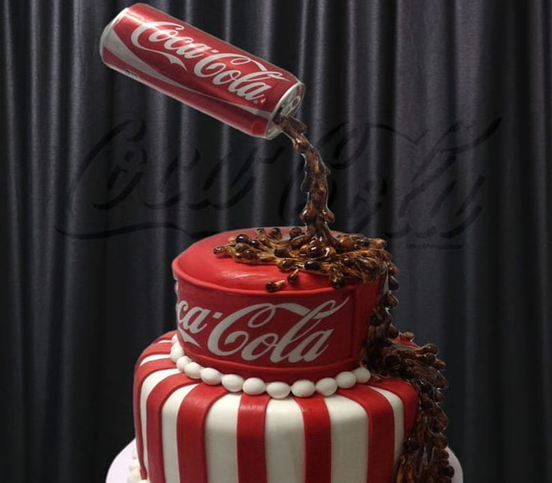 Coca Cola Cake, Album, Red, Cake, Coca Cola, White, HD wallpaper | Peakpx