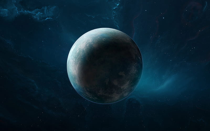 Earth from space, 3D art, Solar System, galaxy, Earth, sci-fi, stars, 3D planets, universe, NASA, planets, HD wallpaper