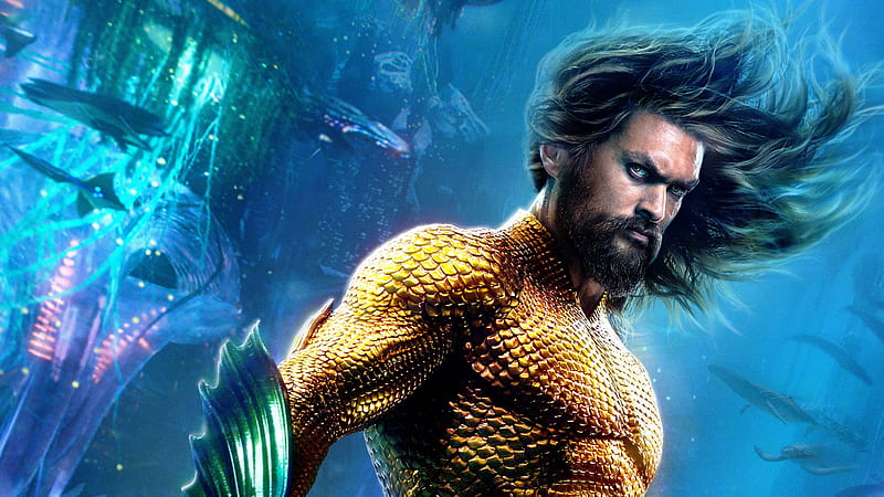 Arthur Curry As Aquaman 2018, aquaman-movie, aquaman, 2018-movies, movies, jason-momoa, poster, HD wallpaper