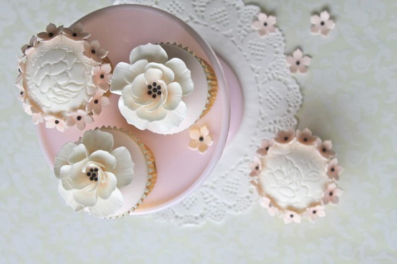 Cupcakes = L❤VE, cake, sweets, food, frosting, treats, wedding, sweet, cupcake, bakery, love, pink, HD wallpaper