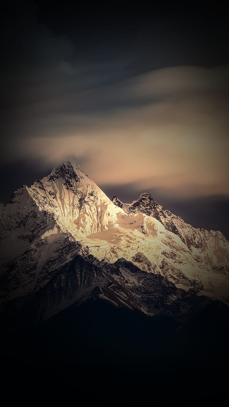 Mountain, mountains, black, note, white premium, best, HD phone wallpaper