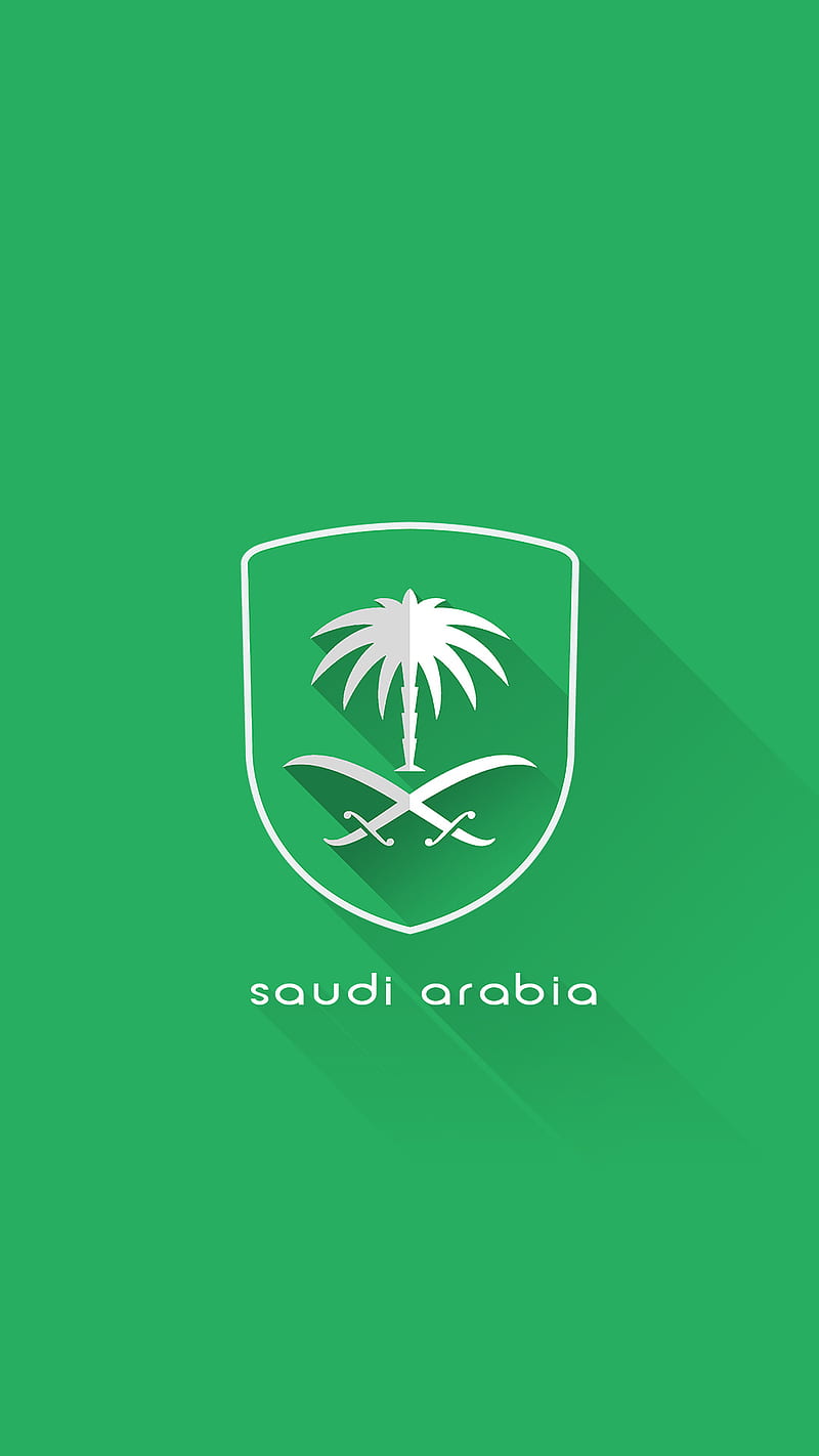 Saudi Arabia, 2018, arab, arabic, flat, green, ksa, shadow, white, HD phone wallpaper