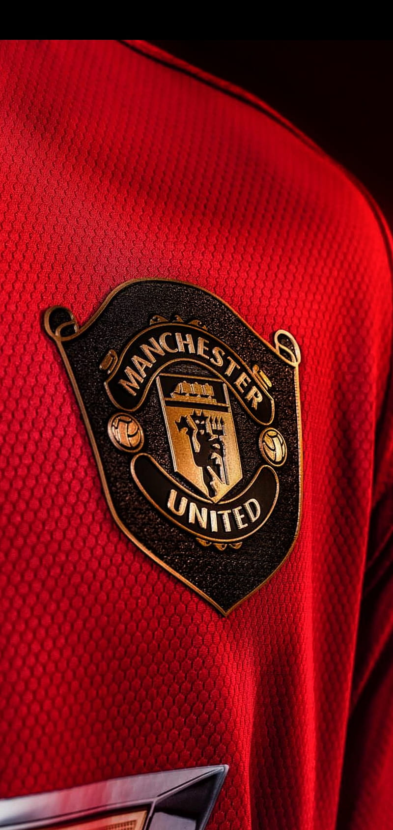 United shield, black, devil, futebol, gold, manchester, red, soccer, team, HD phone wallpaper