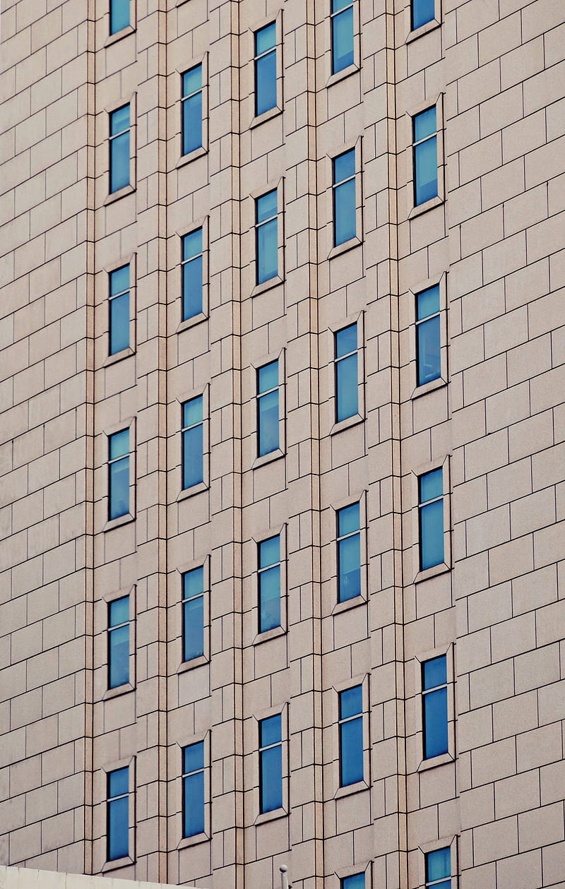 building, windows, facade, bricks, HD phone wallpaper