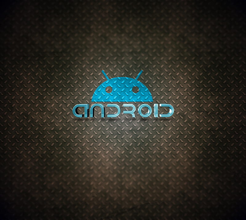 Metal Android, background, best, cyan, grunge, HD wallpaper