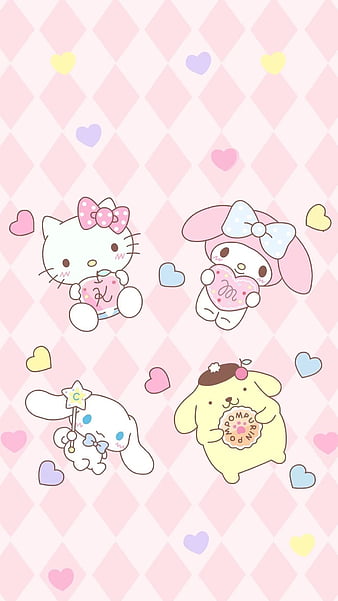 Hello kitty, cute, girly, hello kitty, pastel, pink, themes, HD