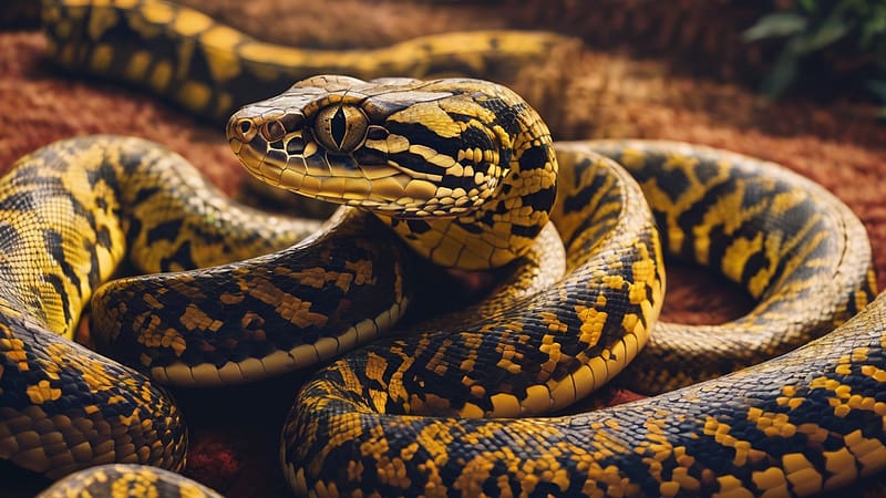 Carpet Python, snake, carpet, reptile, python, HD wallpaper