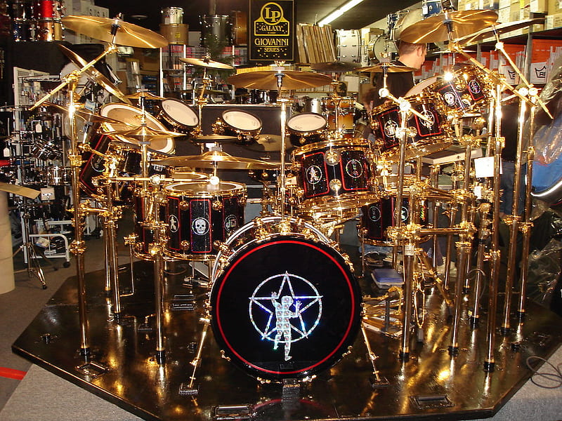 Neil Peart's Drum Kit in Pittsburgh, HD wallpaper
