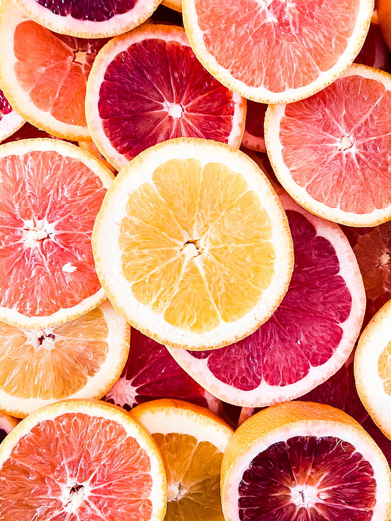 citrus, slices, orange, lemon, grapefruit, HD phone wallpaper