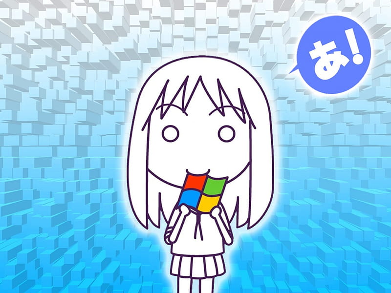 Anime Windows ~, Cute, Animegirl, Anime, Windows7, Kawaii, Windows, HD wallpaper