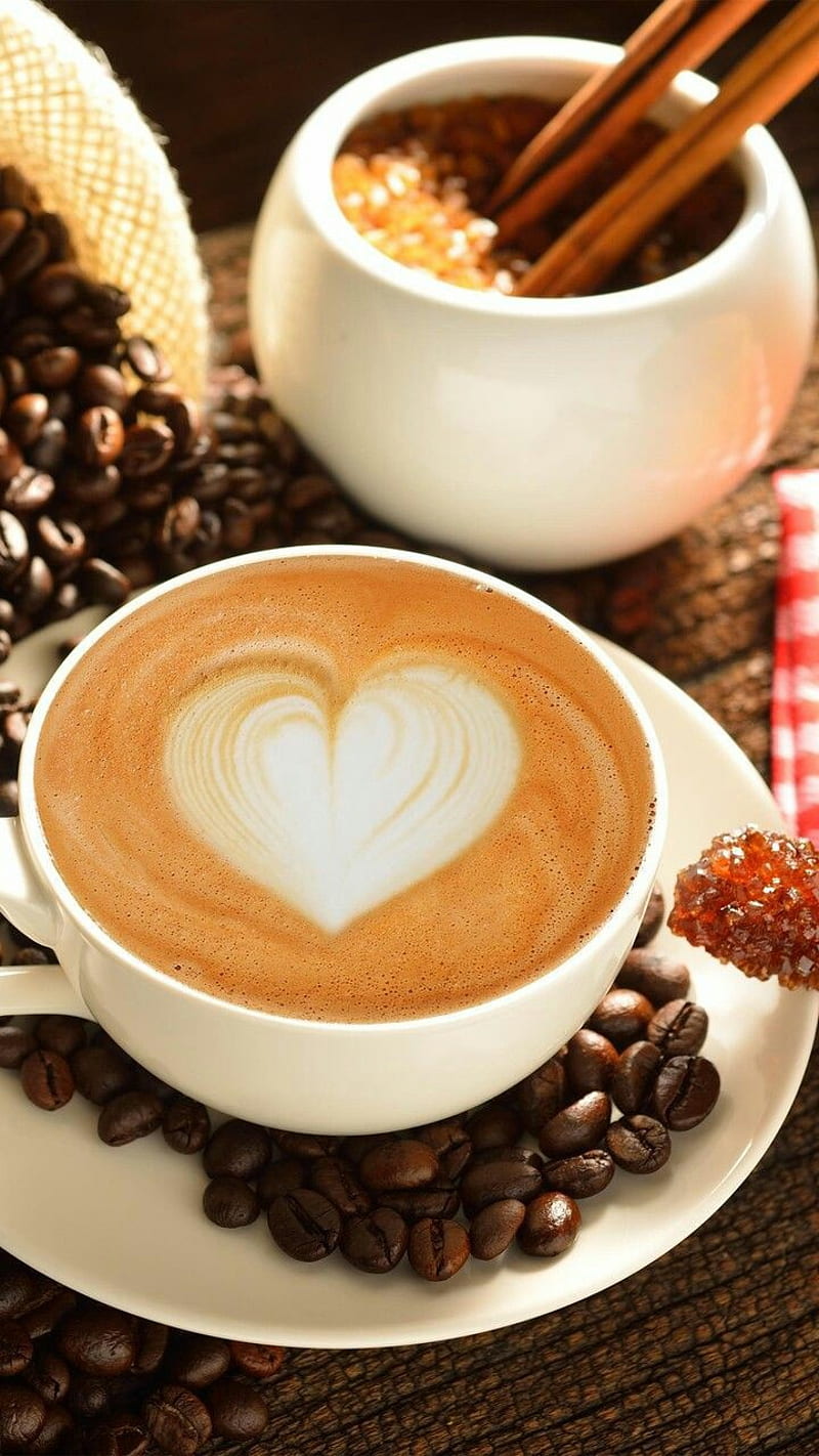 Latte Love, coffee, siempre, good, good mornig, good morning, love forever, morning, shop, HD phone wallpaper