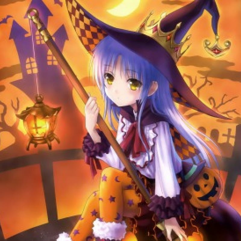 prompthunt: cute anime Halloween witch girl, sanrio style