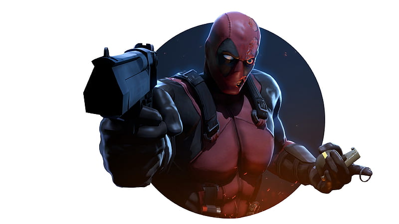 Deadpool With Gun , deadpool, superheroes, gun, HD wallpaper