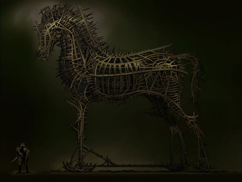 Troy, trojan horse, HD wallpaper