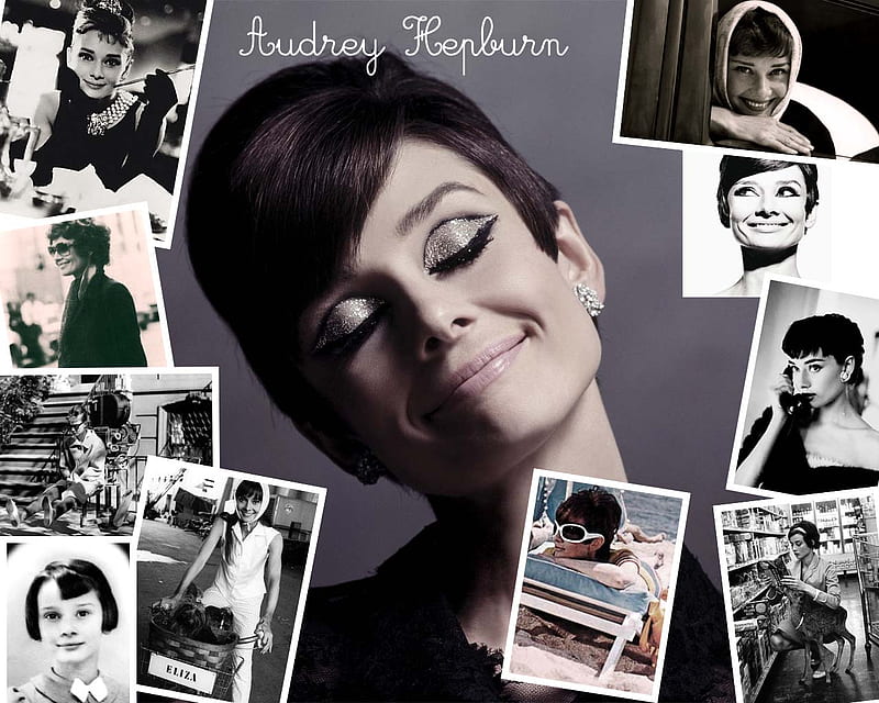 Audrey Hepburn_mix, graph, audrey hepburn, celebrity, fashion icon, HD wallpaper