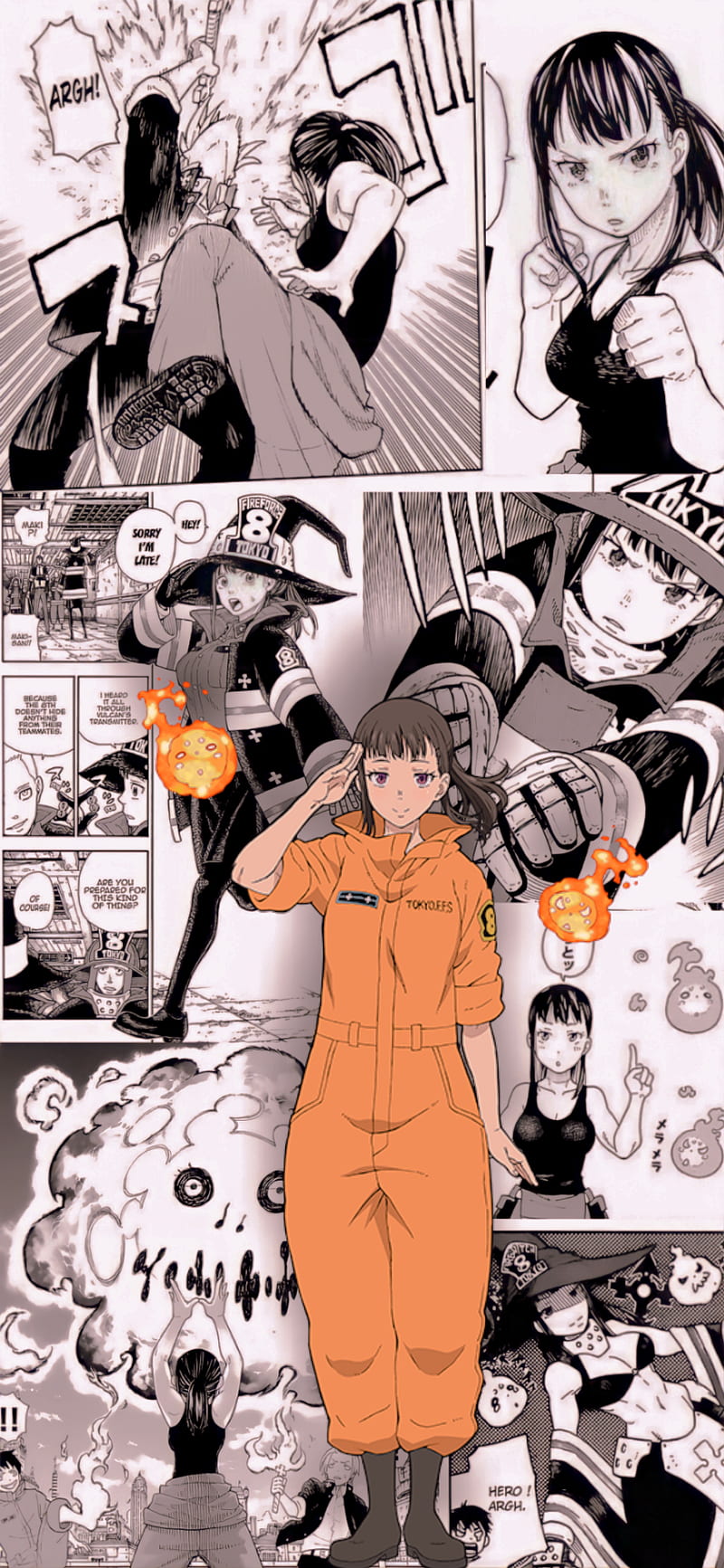 Anime Fire Force Enen No Shouboutai Tamaki Kotatsu Maki Oze