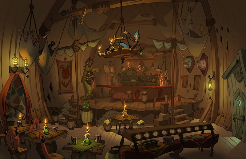 Monkey Island Concept Art, pirates, video games, monkey island, pirate, HD wallpaper