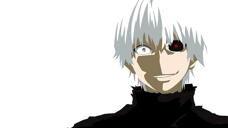 Anime, Minimalist, White Hair, Ken Kaneki, Tokyo Ghoul, Tokyo Ghoul √A ...