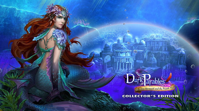 Dark Parables - The Little Mermaid and the Purple Tide01, hidden object, cool, video games, puzzle, fun, HD wallpaper