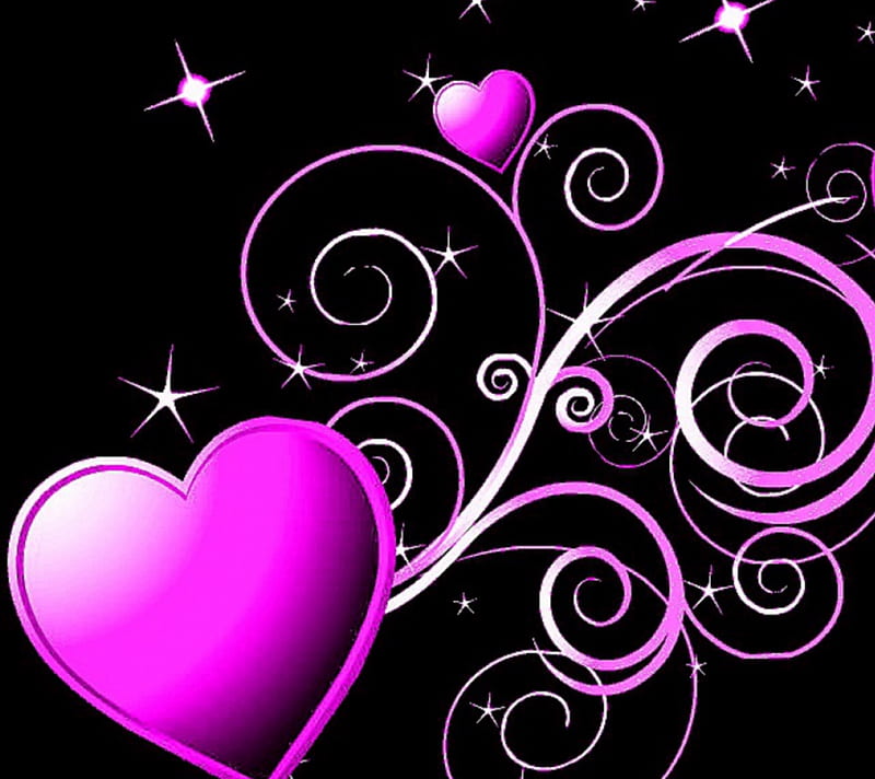 2160x1920px, heart, love, purple hearts, valentines day, HD wallpaper
