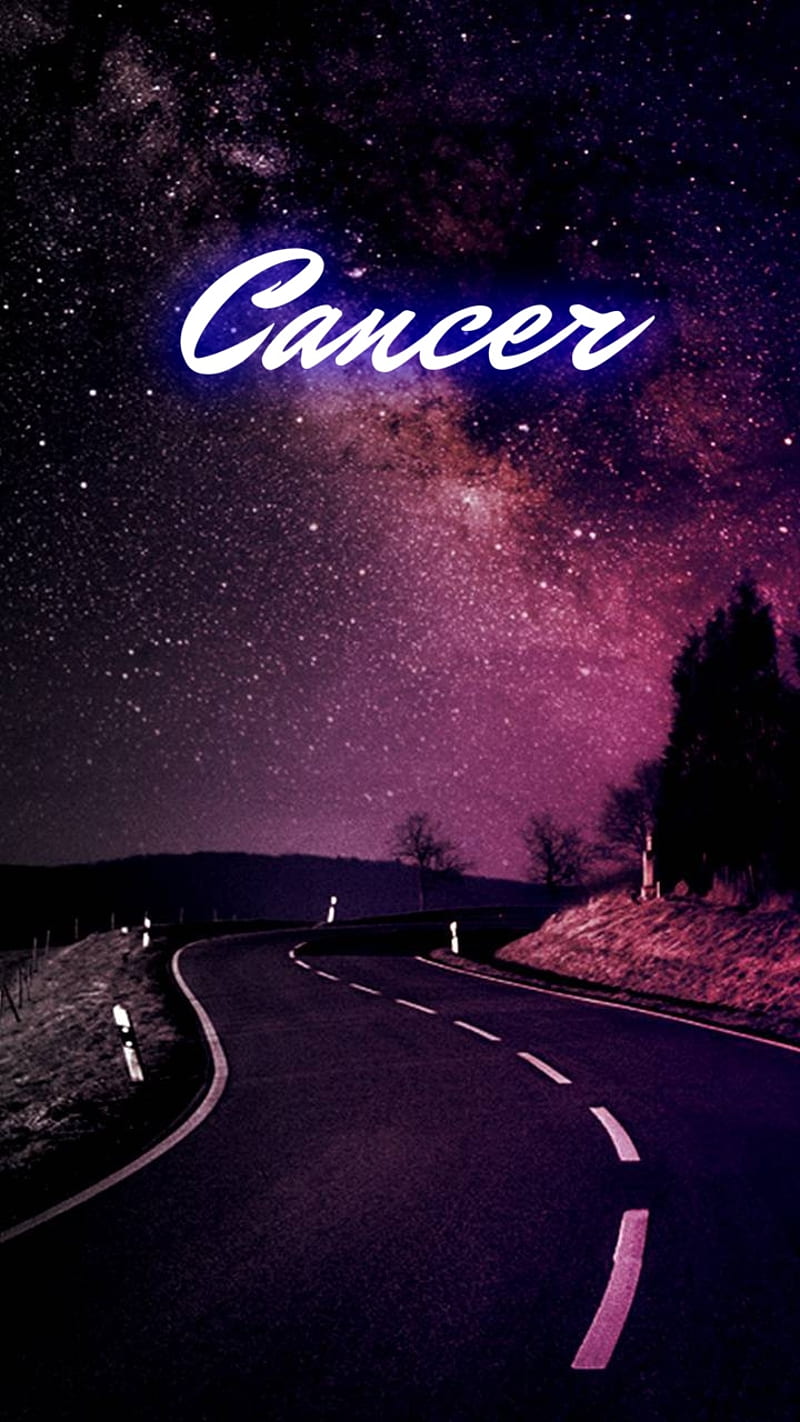 Zodiac - Cancer, eternity, galaxy, infinity, night, road, usa, HD phone wallpaper