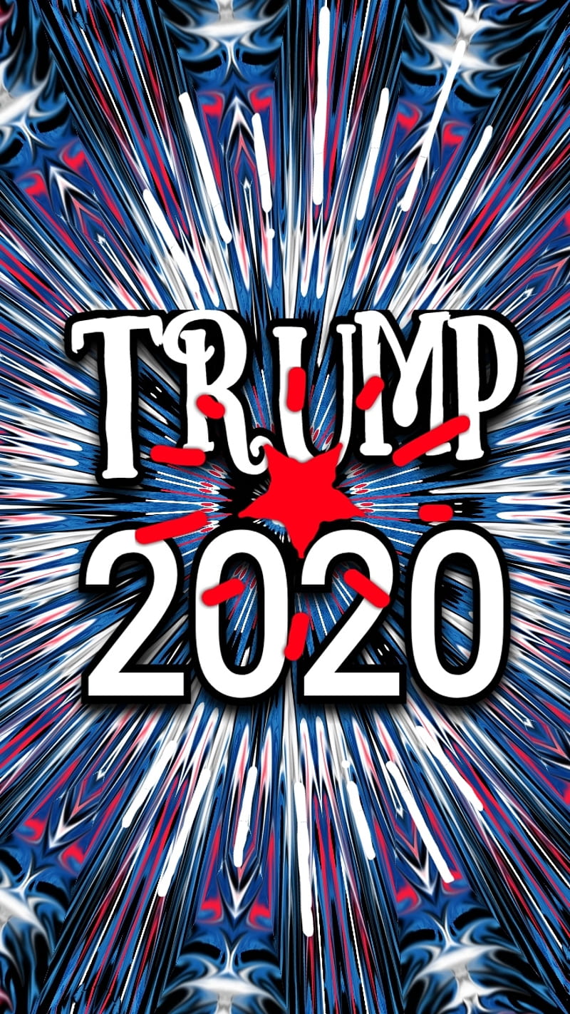 Trump 2020, blue, country, election, patriot, president, red, usa, white, HD phone wallpaper