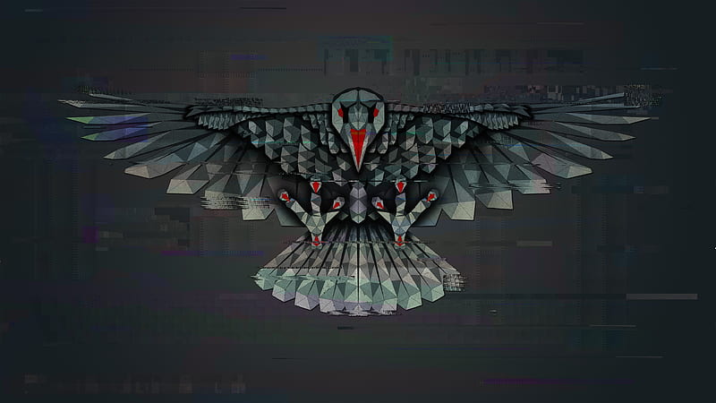 Crow Artistic, crow, artist, digital-art, HD wallpaper