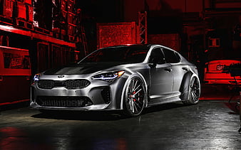 Kia Stinger GT tuning, 2018 cars, garage, supercars, tunned Stinger GT, korean cars, R, Kia, HD wallpaper