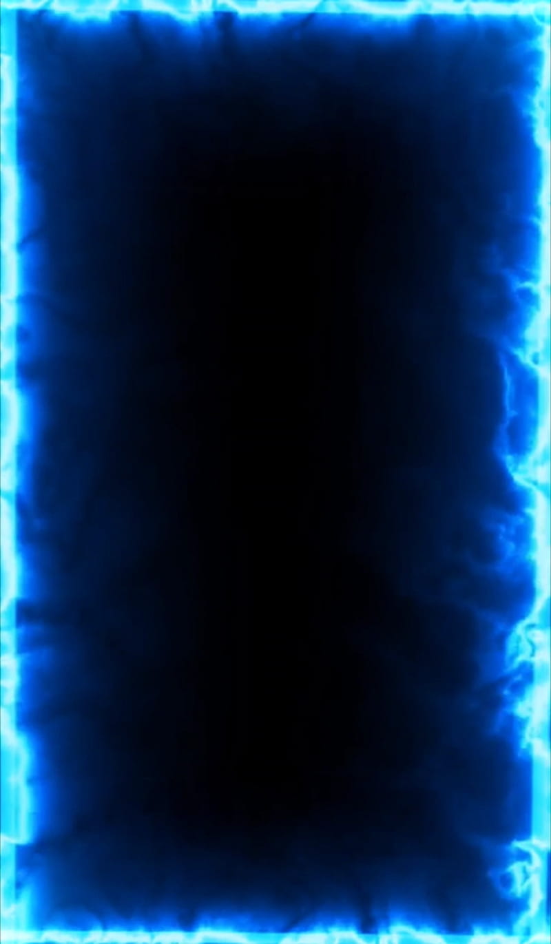 NEON BLUE FRAMES, black, light, HD phone wallpaper