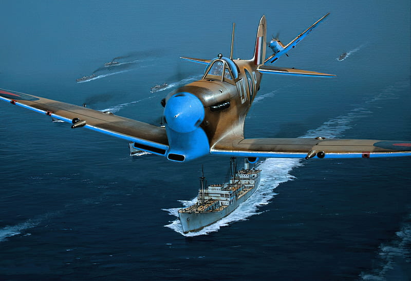 Military Aircraft, Supermarine Spitfire, Airplane, Artistic, Warplane, HD wallpaper