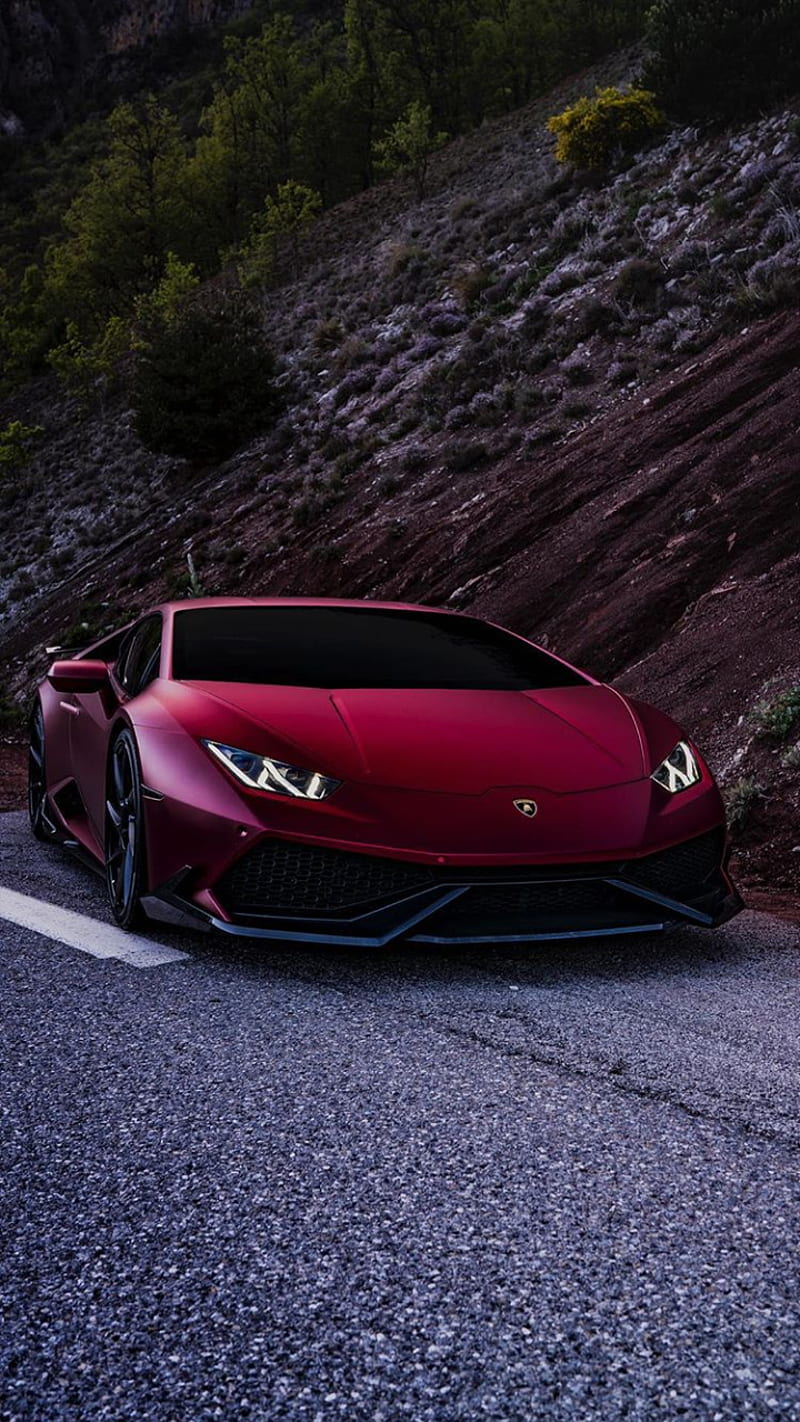 Lamborghini Huracan, car, horse, motors, sportcar, luxury car, speed, red car, HD phone wallpaper