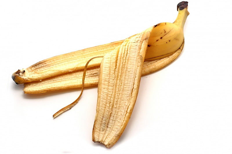 Banana Skin, yellow, fruit, skin, banana, HD wallpaper