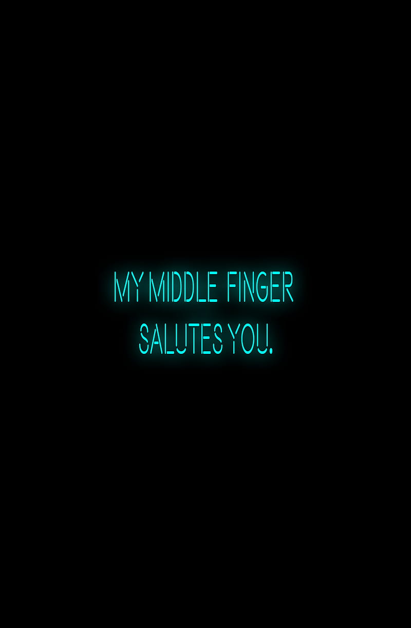 Middle Finger , , amoled, black background, funny, jokes, neon, neons, oled, HD phone wallpaper