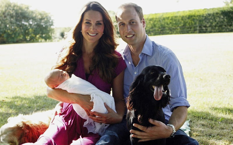 Prince George with the Duke and Duchess of Cambridge, Catherine, George, Royal, William, HD wallpaper