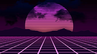 Purple Sunrise Vaporwave, HD wallpaper | Peakpx