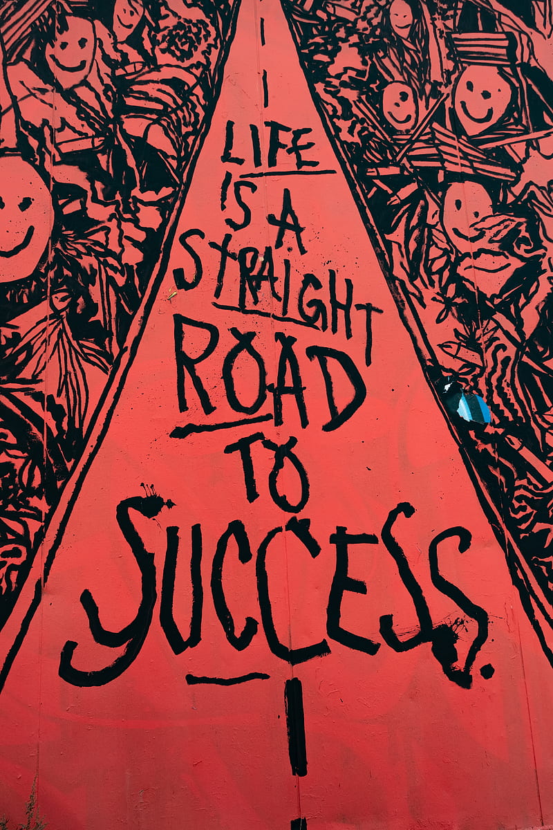 Life is a Straight Road to Success artwork, HD phone wallpaper