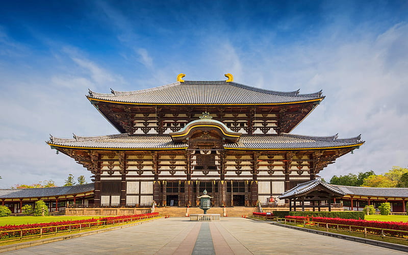 Todaiji Temple, japanese landmarks, Nara, Kansai, Asia, japan, HD wallpaper