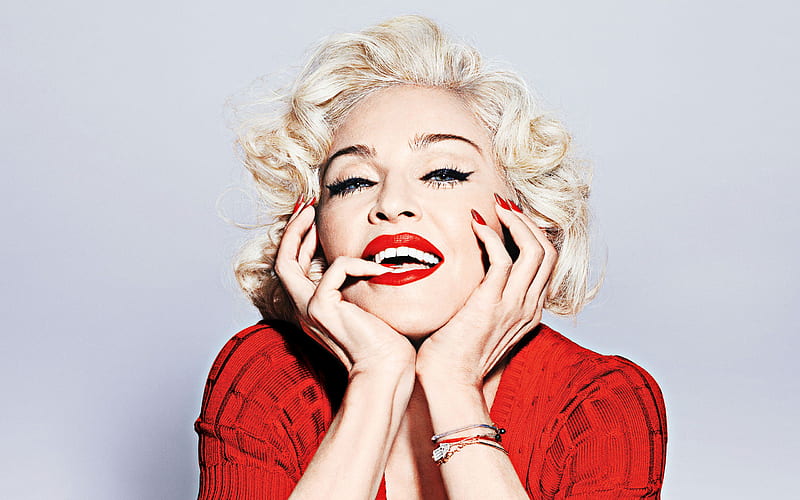 Madonna, portrait, makeup, hoot, american singer, american star, Madonna Louise Ciccone, HD wallpaper