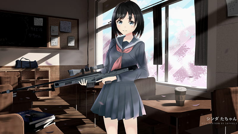 Anime, Girl, Schoolgirl, HD wallpaper