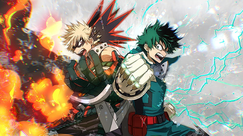 My Hero Academia, Katsuki Bakugou, Izuku Midoriya, HD wallpaper | Peakpx