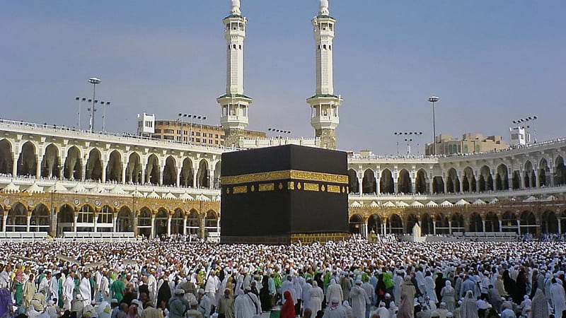 Worship Crowded Mecca Ramzan, HD wallpaper