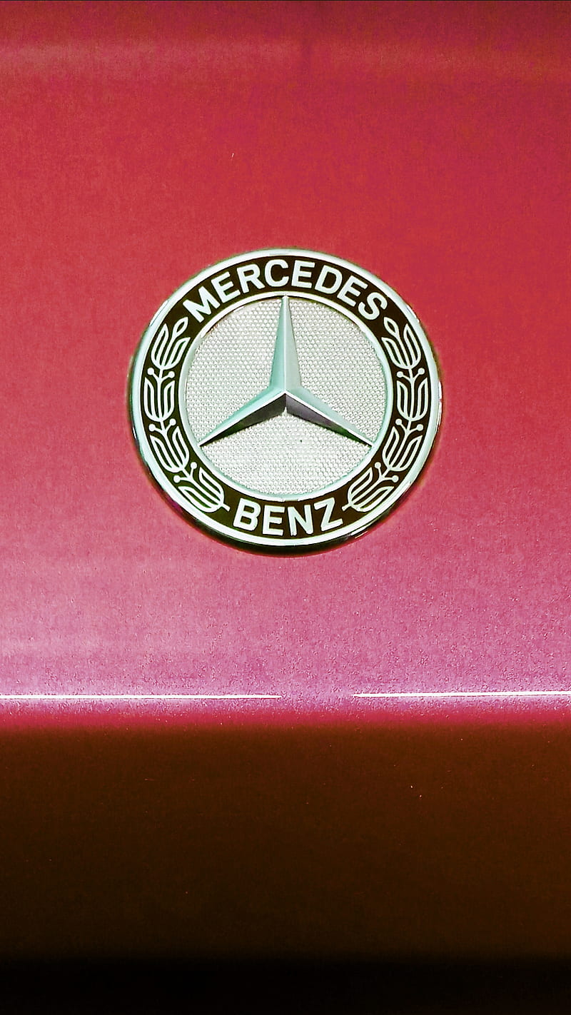 Mercedes-Benz Red, mercedes-benz, car, logo, HD phone wallpaper