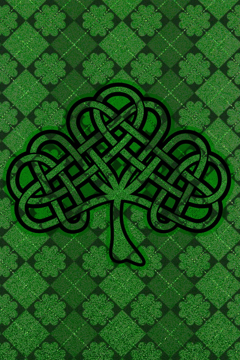 Celtic Clover, clovers, green, irish, luck, lucky, pattern, HD phone  wallpaper | Peakpx