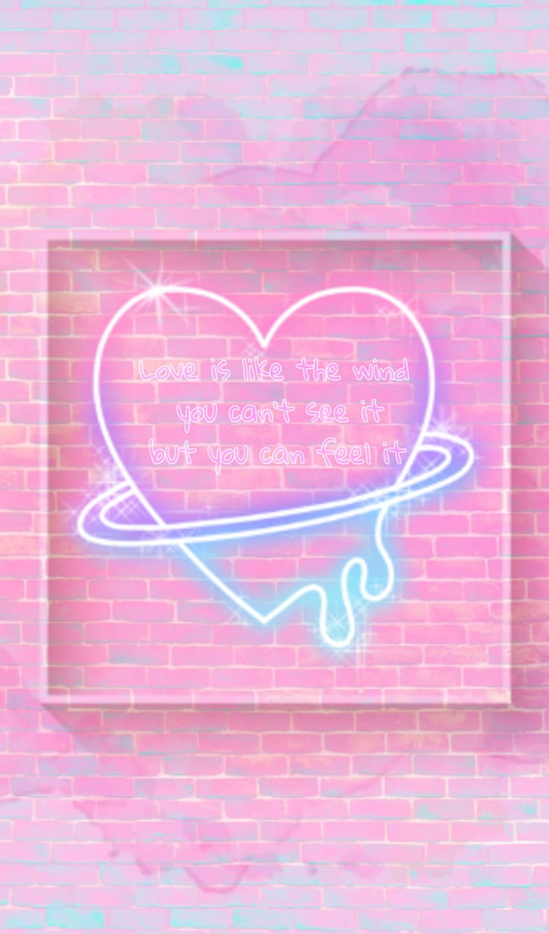 Love is like wind, air, blue, circuit, logo, neon, pink, quote, turquoise, HD phone wallpaper
