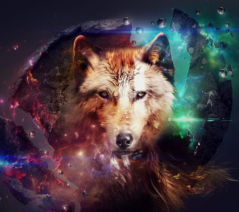 lobo magico, wolf art, howl, winter, spirit, wolf , wolfrunning, wolf, mythical, dog, HD wallpaper