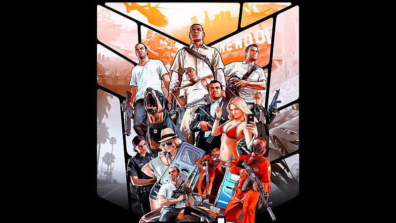 Gta 5 Poster, gta-5, games, poster, 2018-games, HD wallpaper