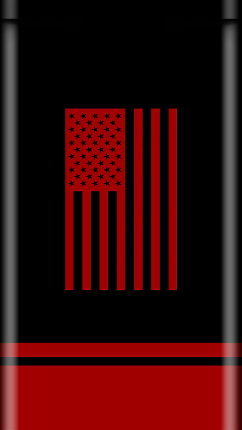 Patriotic, 929, american, black, dark, edge, firefighter, flag patch, red, HD phone wallpaper